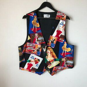 Vintage-Inspired Marilyn Print Men’s Vest - Black/Multi